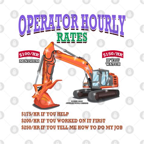 excavator hourly rate